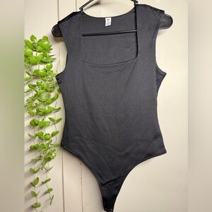 BP black square neck Bodysuit